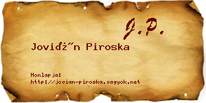 Jovián Piroska névjegykártya
